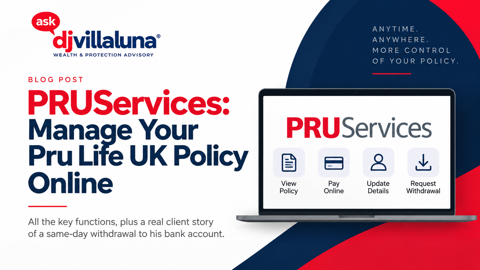 PRUServices: Manage Your Pru Life UK Policy Online